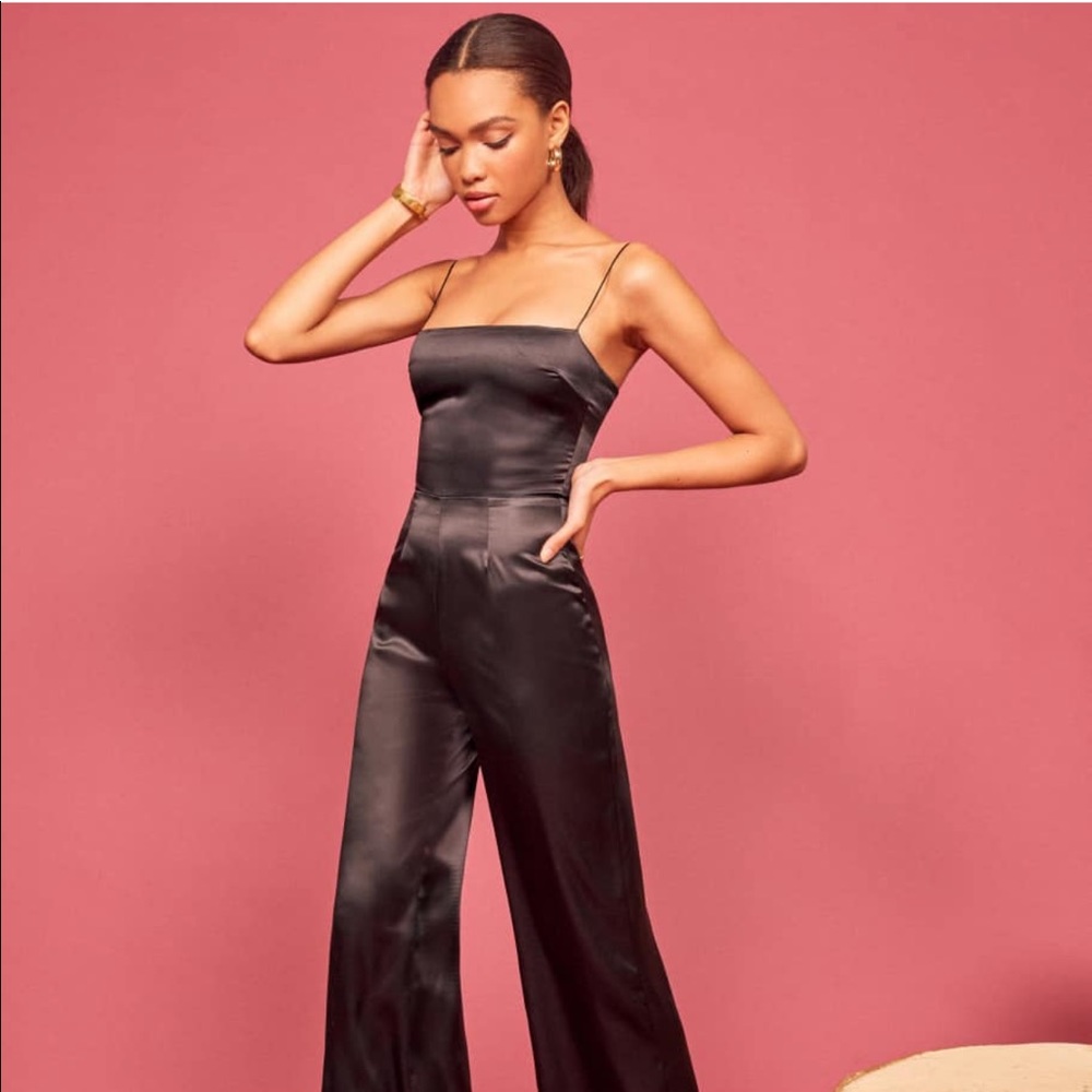 NWT Reformation Black Haven Jumpsuit Size 6/8